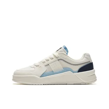 ANTA Life Collection Skateboard Shoes Men Low Top Ivory White/Waterfall Blue