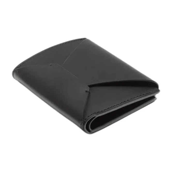 ZARA Cow Leather Coin Purse Men's Black-1
