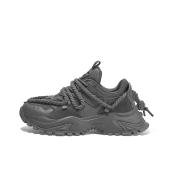 Masongarments Shark Tooth No. 3 Wear Resistant Height Increasing Low Top Chunky Sneakers Unisex Phantom Gray