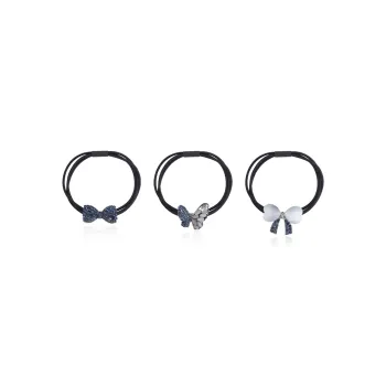 QIMEILA Alloy Hair Tie Women's Navy Blue