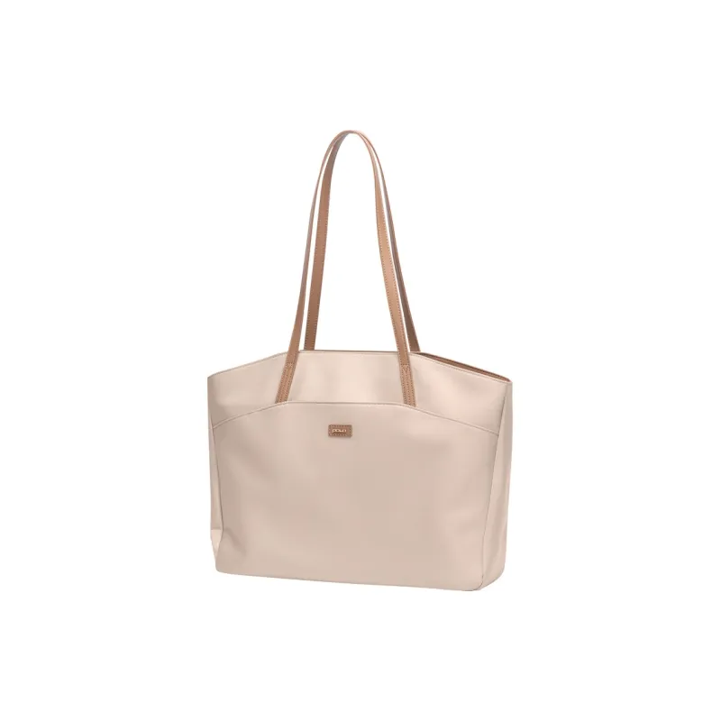 POLO Polyester Handbag Shoulder Bag Large Size Women's Beige Apricot/Black/Light Purple-0