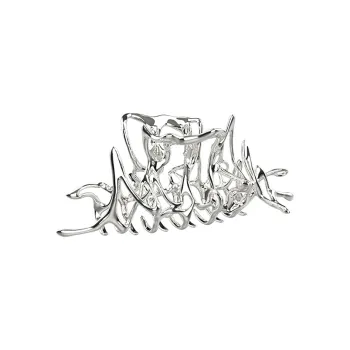 YVMIN Ripple Hair Clips Women's Silver