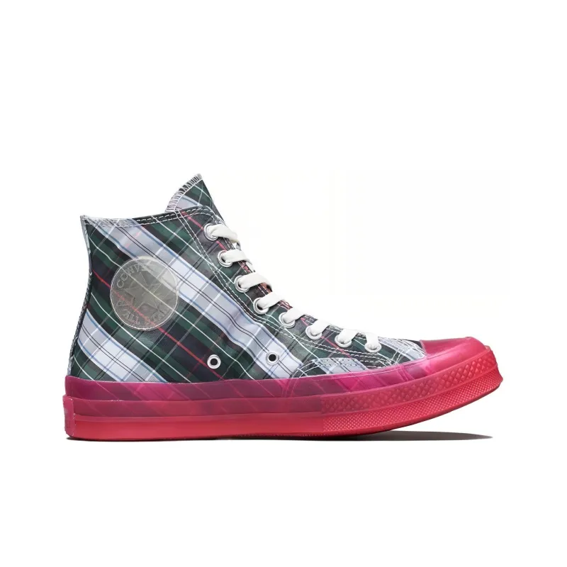 Converse Chuck Taylor All Star 70 Hi Plaid Translucent Midsole Red-1