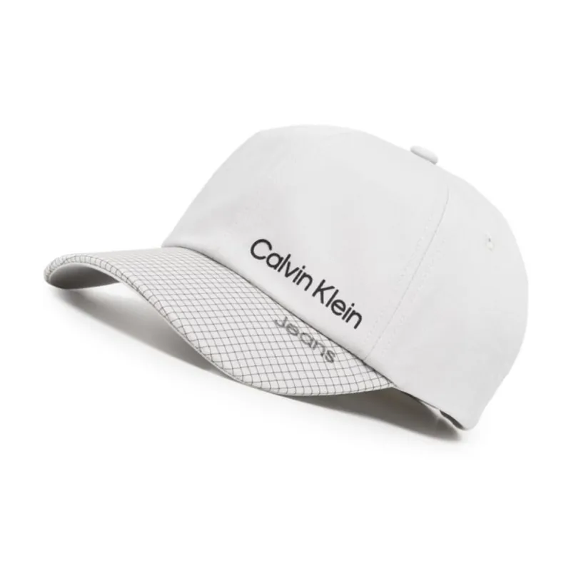CK/Calvin Klein Recycled Polyester Baseball Caps Kids' White-1