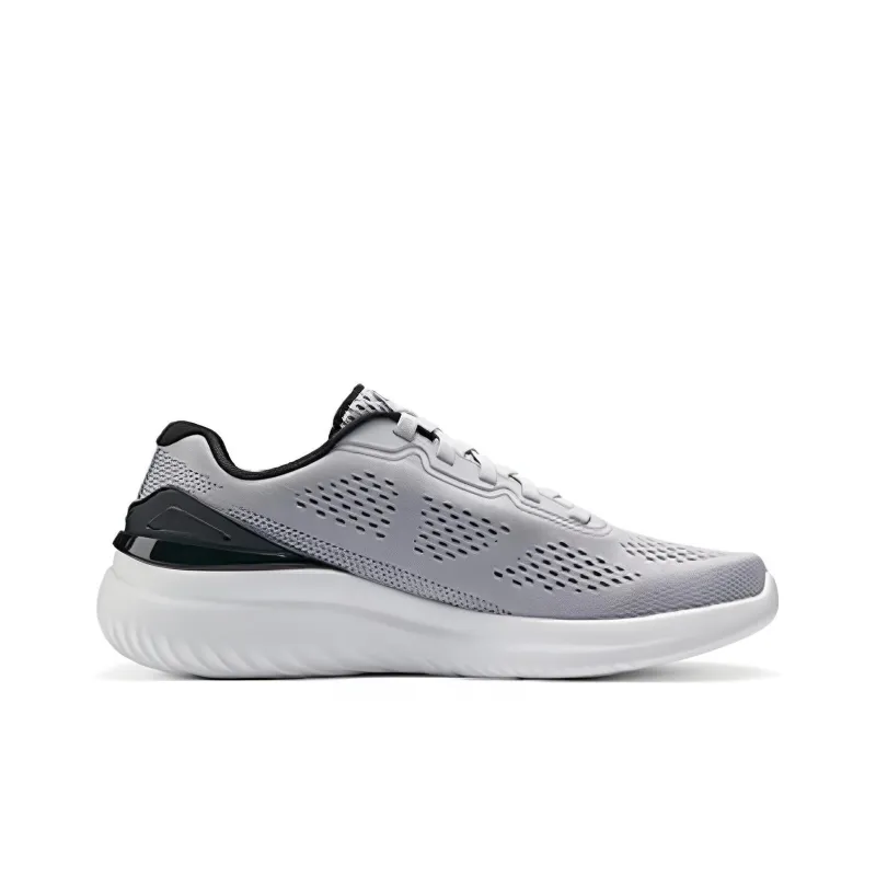 Skechers Slip Resistant, Abrasion Resistant, Breathable Low Top Casual Running Shoes Men's Gray Black-1