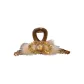 Coffee Color Garden Plush Pearl Claw Clip