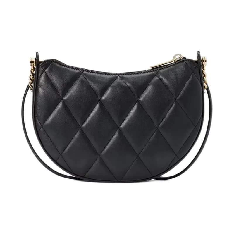 Kate Spade Carlyle Quilting Smooth Leather Shoulder Bag, Crossbody Bag Women's Black-2
