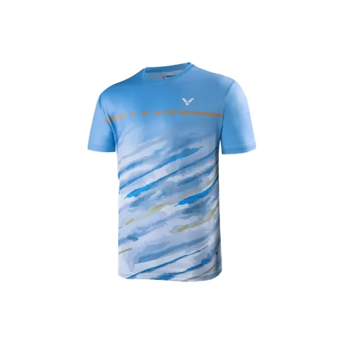 Victor Badminton Jerseys Men Sky Blue