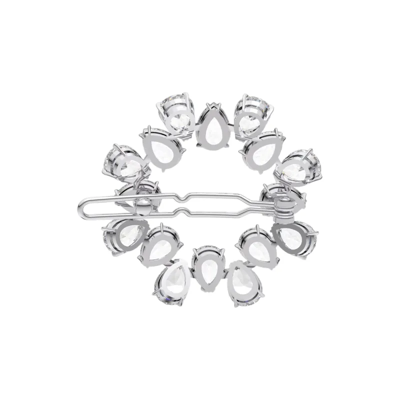 Swarovski Hair Clips Women's Silver-2