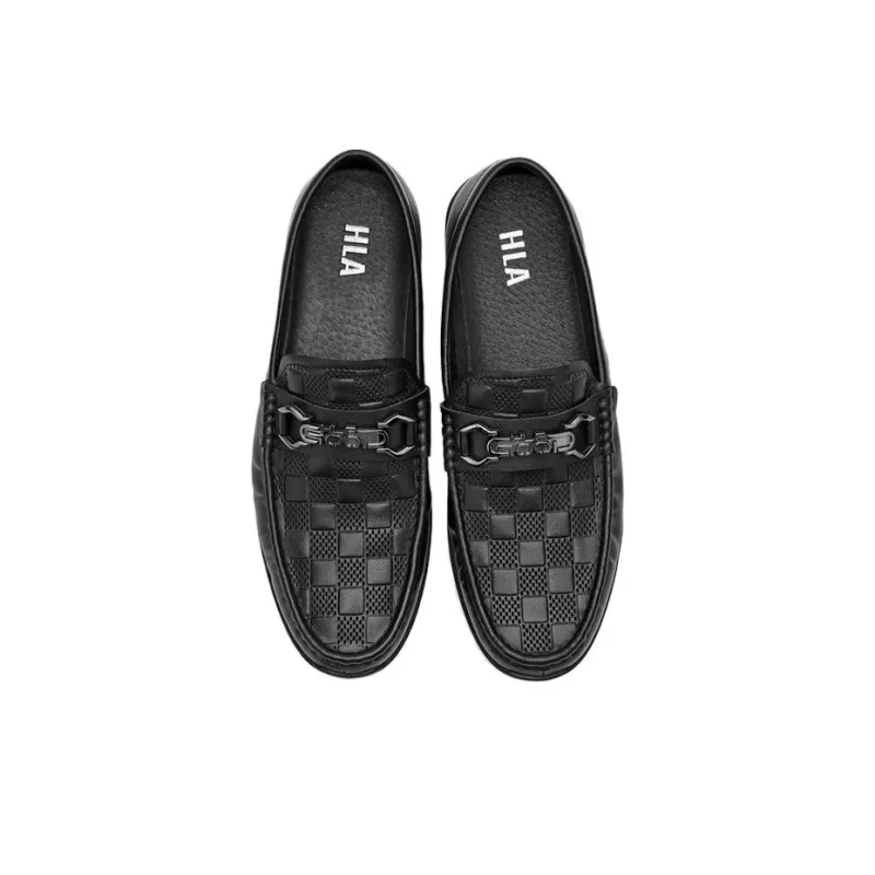 HLA Loafers Men Black-2