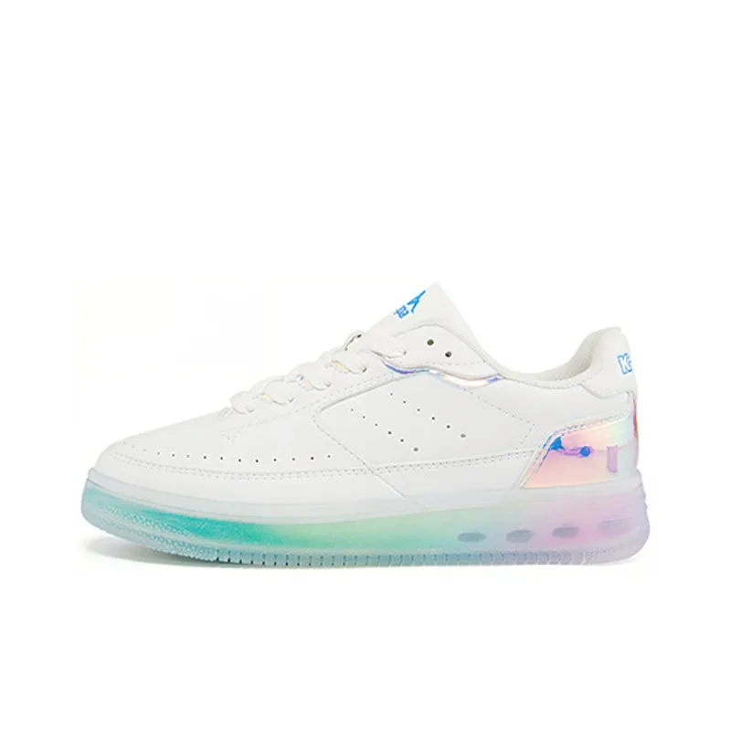 Kappa Anti Slip Wear Resistant Low Top Skateboard Shoes Unisex White-0