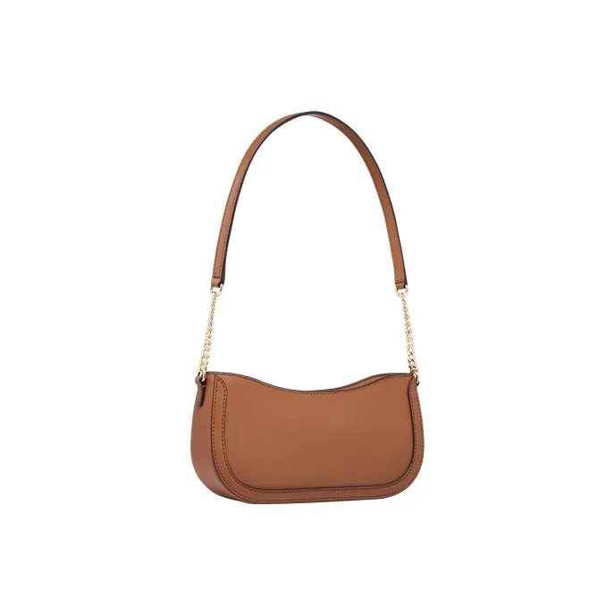 MICHAEL KORS Leather Crescent Bag Shoulder Bag Small Size Women's Leather Brown/Milk White/Green-9