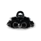 Black Plush Pearl Claw Clip