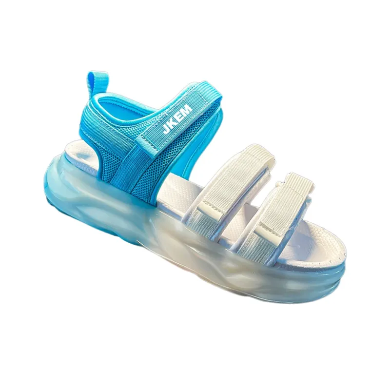 JKEM Beach Sandals Unisex White Black/White Blue/Beige Orange-1