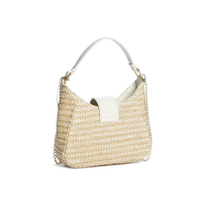 GUESS Metal Hobo Bag Shoulder Bag Crossbody Bag Handbag Mini Women's Beige Brown-1
