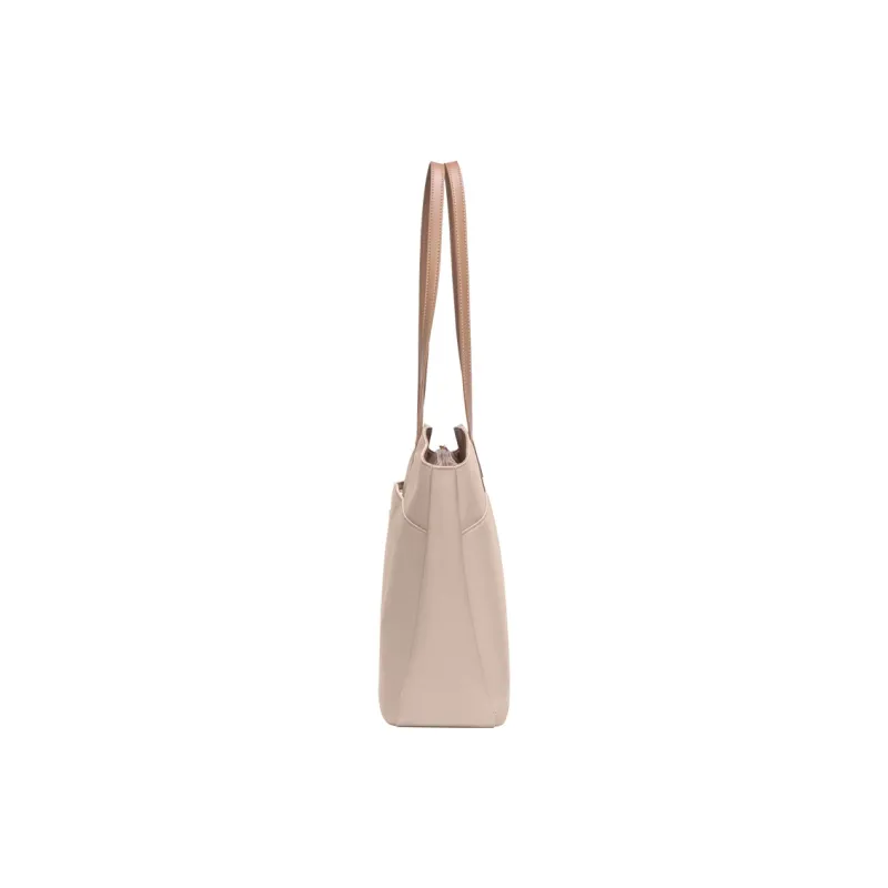 POLO Polyester Handbag Shoulder Bag Large Size Women's Beige Apricot/Black/Light Purple-2