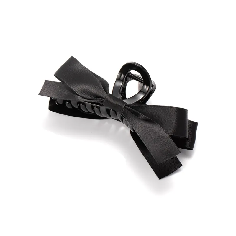 ZANC Satin Hair Clips Women's Black-1