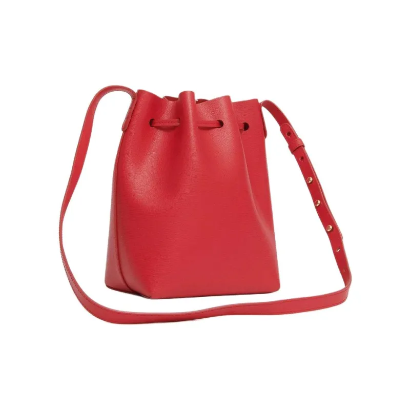 MANSUR GAVRIEL Leather Bucket Bags Shoulder Bag Crossbody Bag Mini Women's Red-2