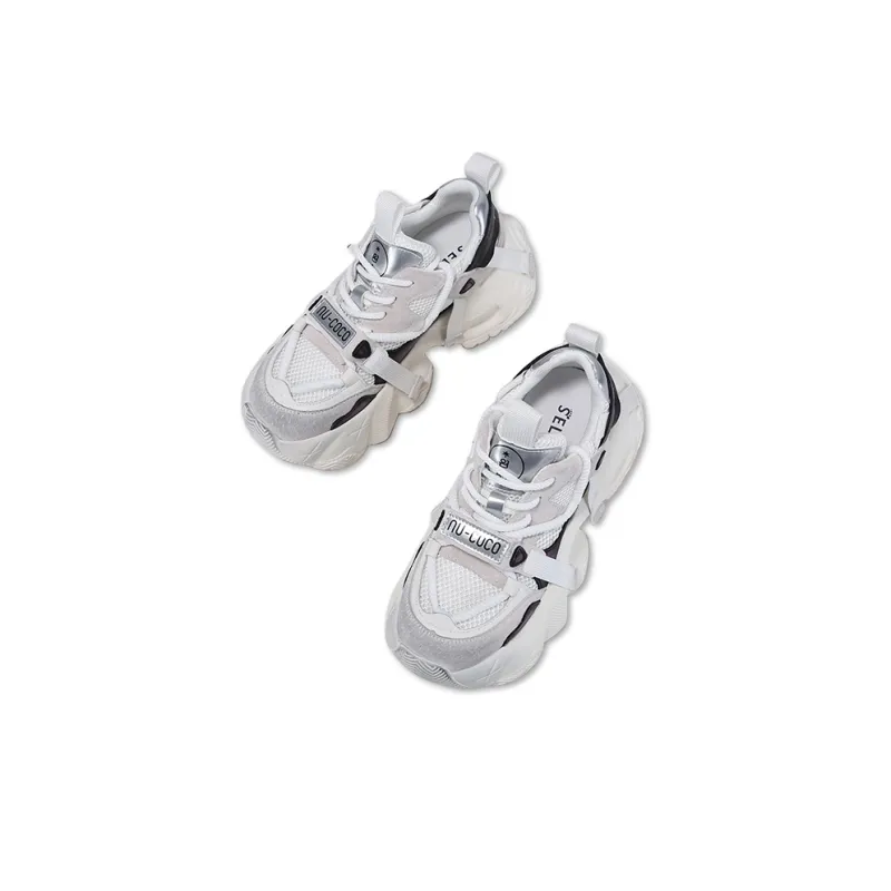 SELAIYA Anti Slip And Wear Resistant Height Increasing Low Top Chunky Sneakers Women's-3