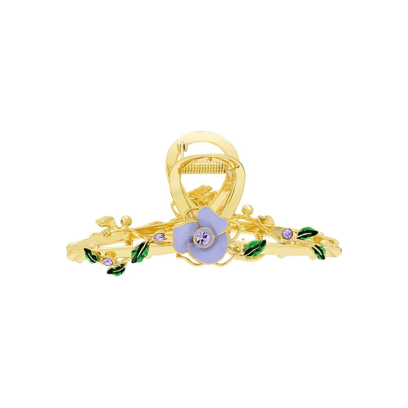 ROYALSASA Alloy Faux Crystal Hair Clips Women's-0