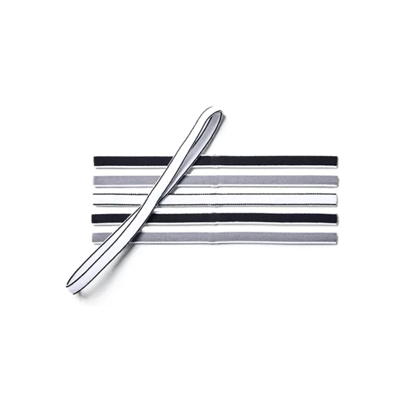 Under Armour Fabric Headband Black White Gray/Black White Red-1