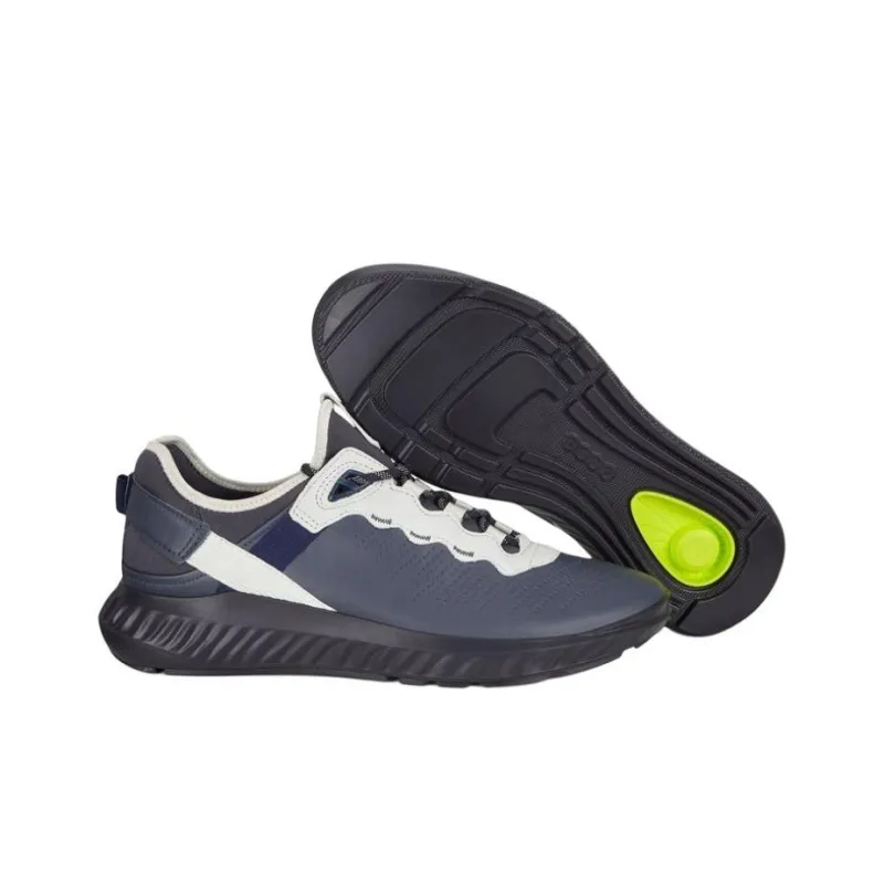 Ecco Low Top Casual Shoes Men's Gray Blue-6