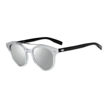 DIOR Acetate Browline Sunglasses Women's Silver