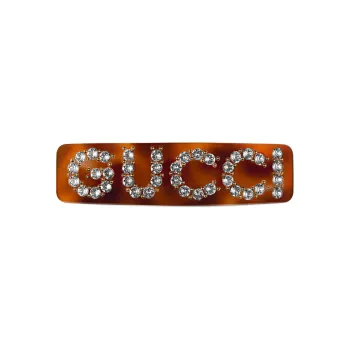 GUCCI Crystal logo Single Hair Clip