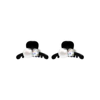 ROYALSASA Acrylic, Faux Crystal, Faux Pearl Hair Clips Women's