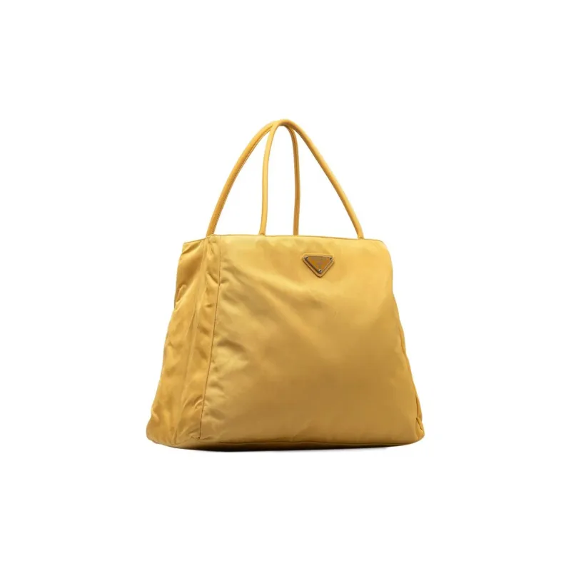 PRADA Nylon One Shoulder Handbags Unisex Banana Yellow-2