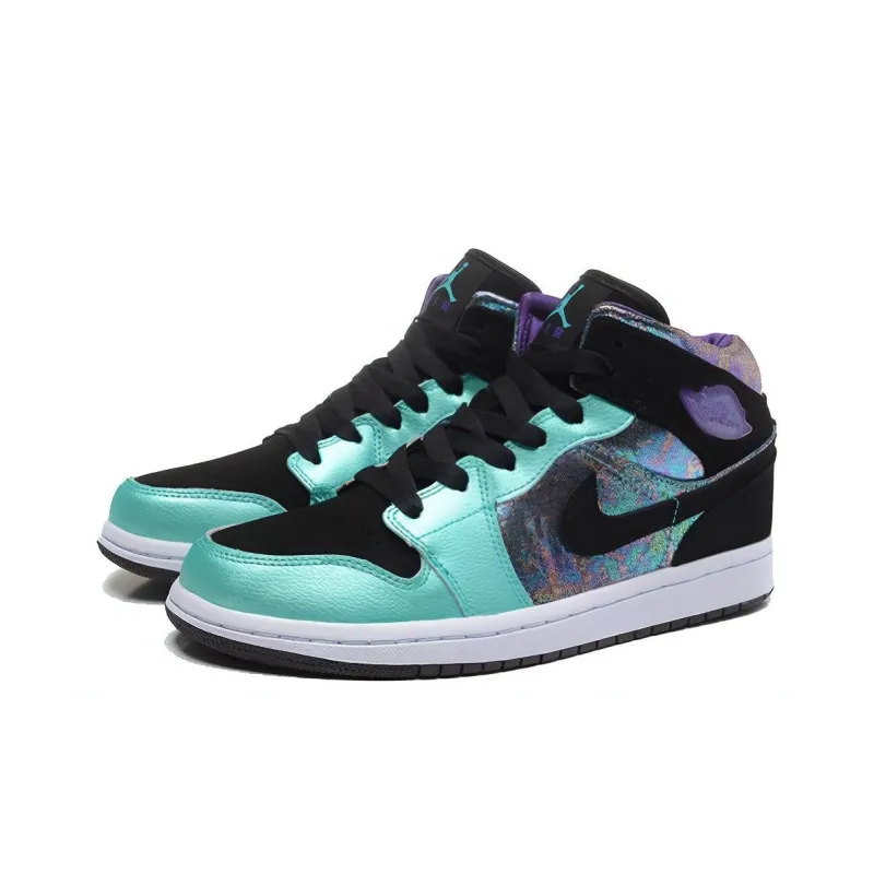 Jordan 1 Mid Atomic Teal Ultraviolet GS-2