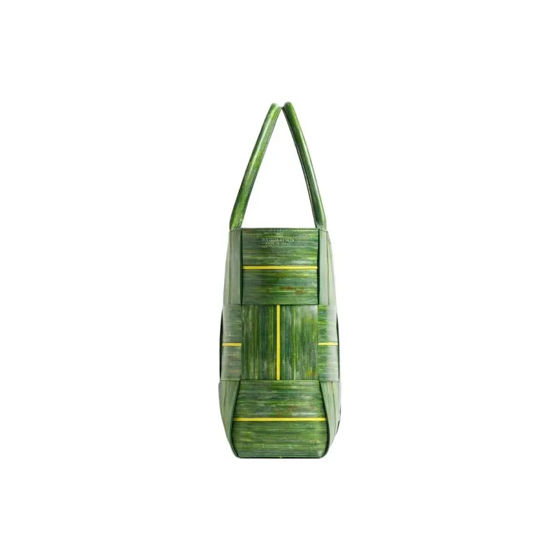 Bottega Veneta Calfskin Tote Bag, Shopping Bag, Handbag Tubas Men's Green-1