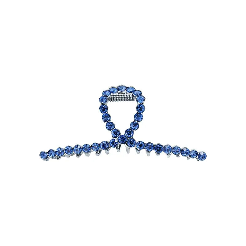 SENDME Hair Clips Women's Elegant Blue Diamond Hair Clip-0
