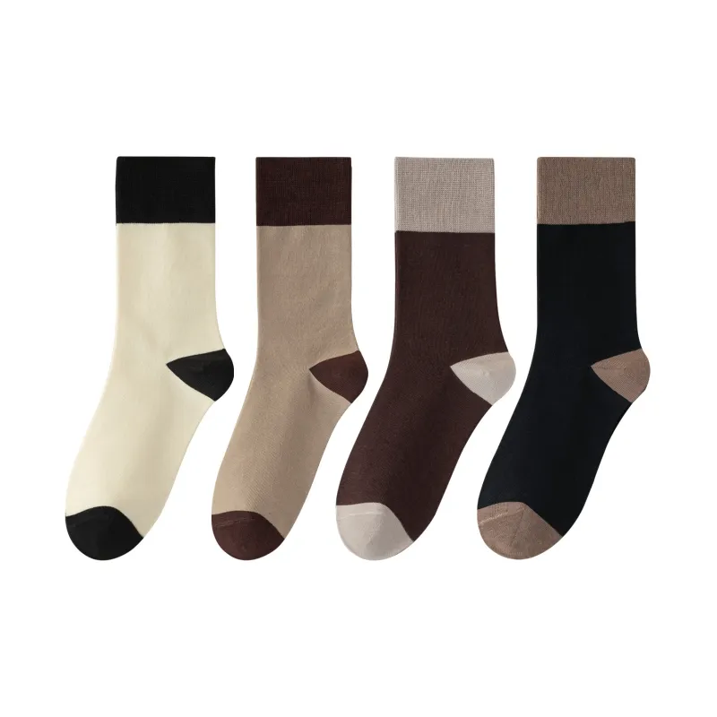 XXLLG Spring And Fall Mid Calf Socks Women's 4 Pack-6