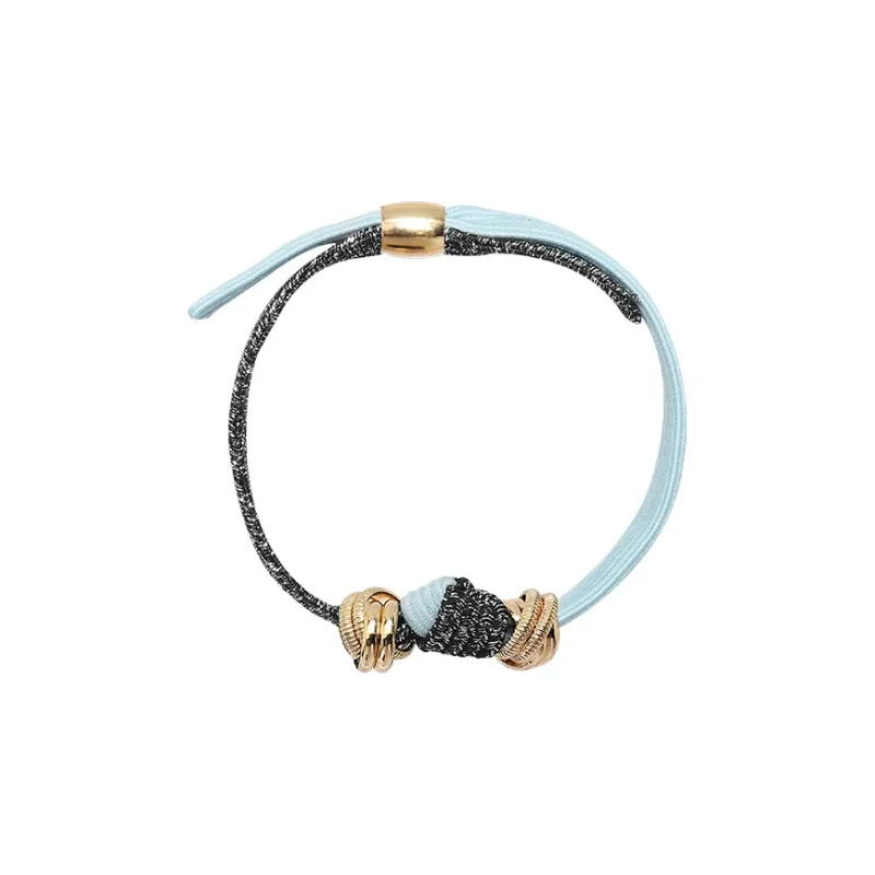 ROYALSASA Rubber Band Alloy Accessories Hair Tie Women's-2