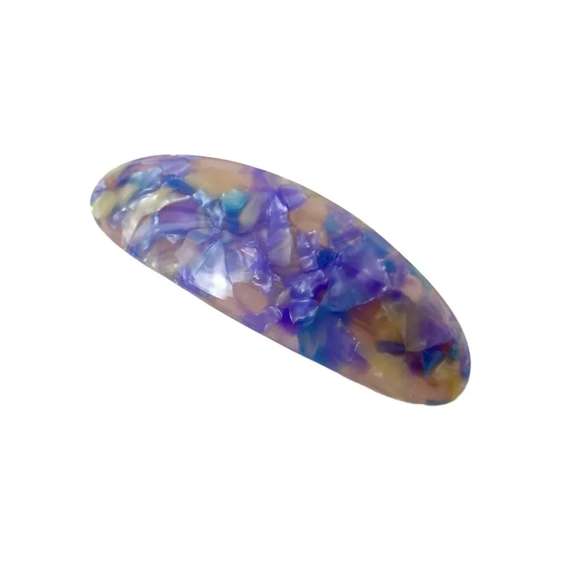 Kelanxi Resin Hair Clips Women's Purple/Yellow Brown/Ecru/Heather White-0
