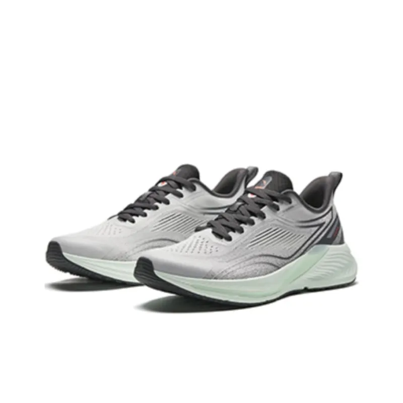 Anta Hydrogen Run 6th Generation Cushioning Wear Resistant Low Top Running Shoes Men's Gray-1