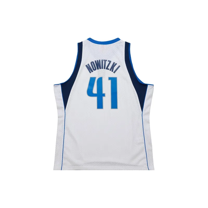 Mitchell & Ness Basketball Jerseys SW Fan Edition Mavericks/Nowitzki Men's White-1