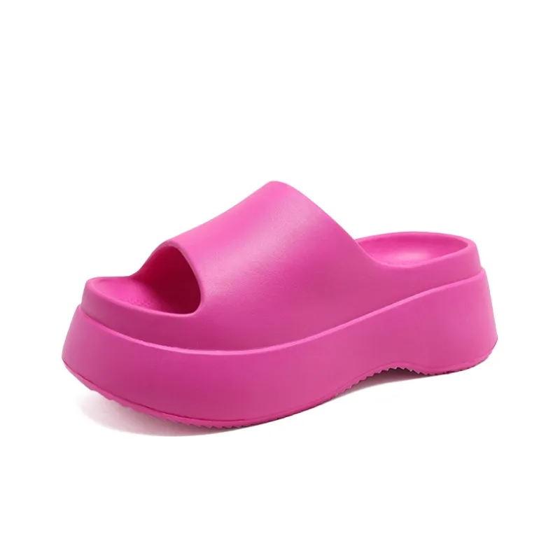 EXULL Q EVA Quiet Slide Slippers Women's Rose Red-2
