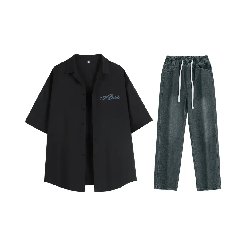 A.X.S.K Shirt Matching Set Unisex-43