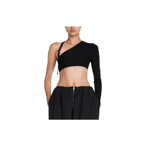 DION LEE Crop Tops Women's Black/Black