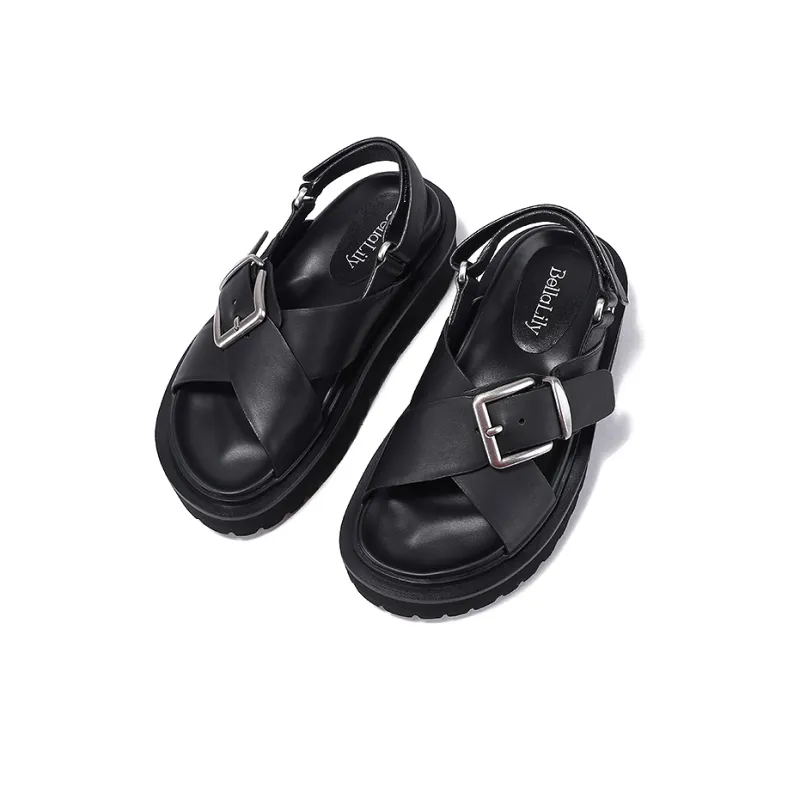 BELLALILY Beach Sandals Women's-8