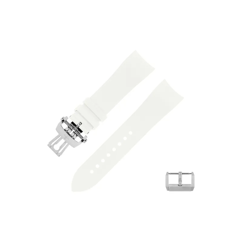 VAGENARI Fluoroelastomer Strap Compatible With Baume 50 Seek 5000 Collection 43MM Watch Band Unisex-5