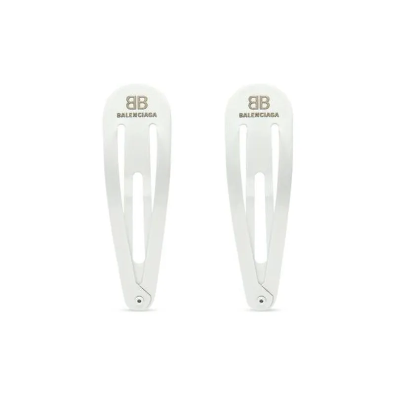 Balenciaga Hair Clips Women's White-0