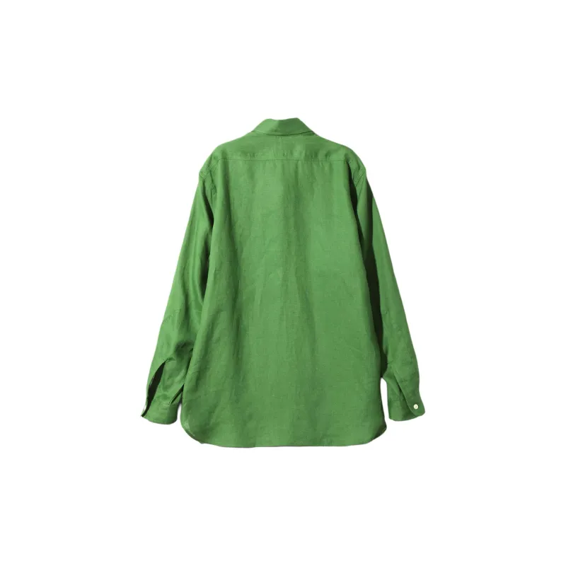 Needles Butterfly embroidery Linen Shirt-1