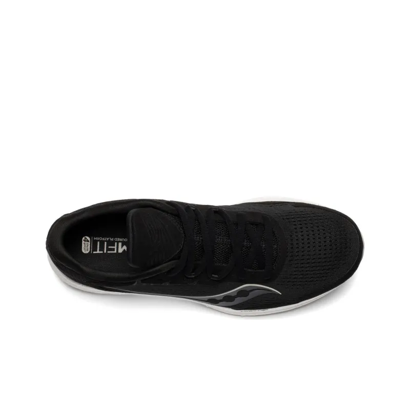 Saucony Freedom 4 Cushioning Anti Slip Wear Resistant Breathability Low Top Casual Running Shoes Men's Black White-3