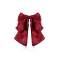 Burgundy Triple-Layer Satin Butterfly