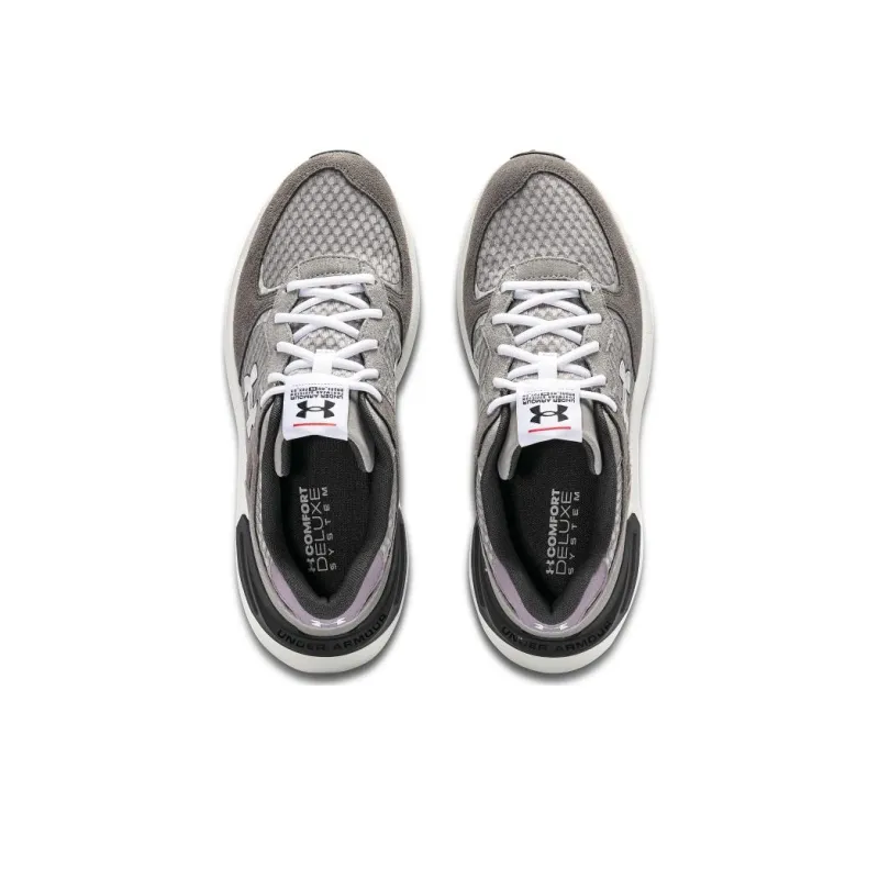 Under Armour Cushioning Anti Slip And Wear Resistant Breathable Coverage Low Top Running Shoes Unisex Dark Gray-3