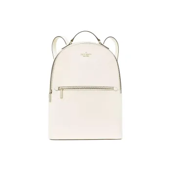 Kate Spade Saffiano Leather Backpack Large Size Women's Egg White Crispy Skin