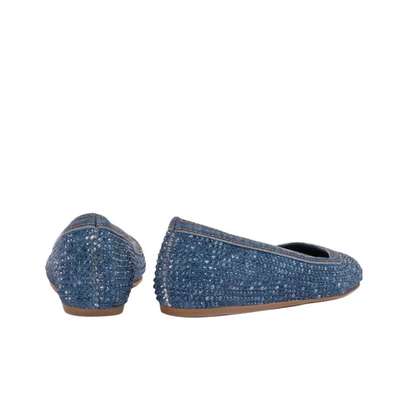 Le Silla Duchess Denim Ballerina Shoes Women's-4